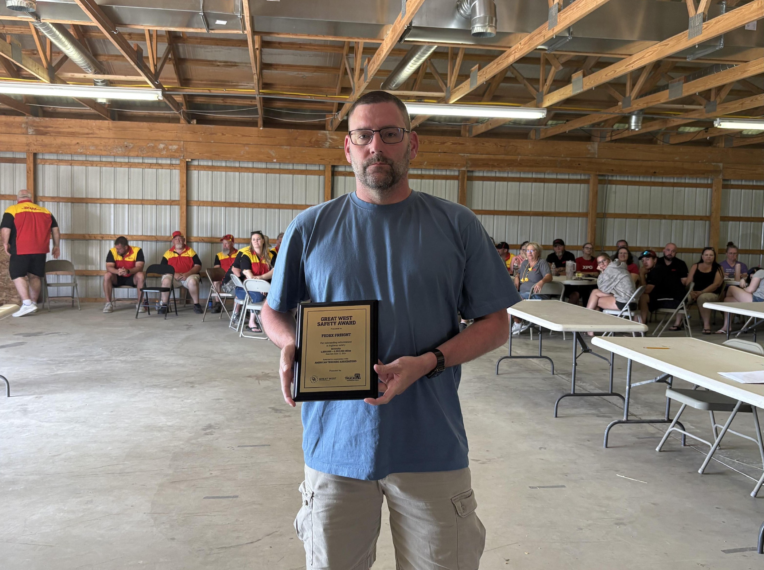 FedEx Freight accepting the Great West Safety Award