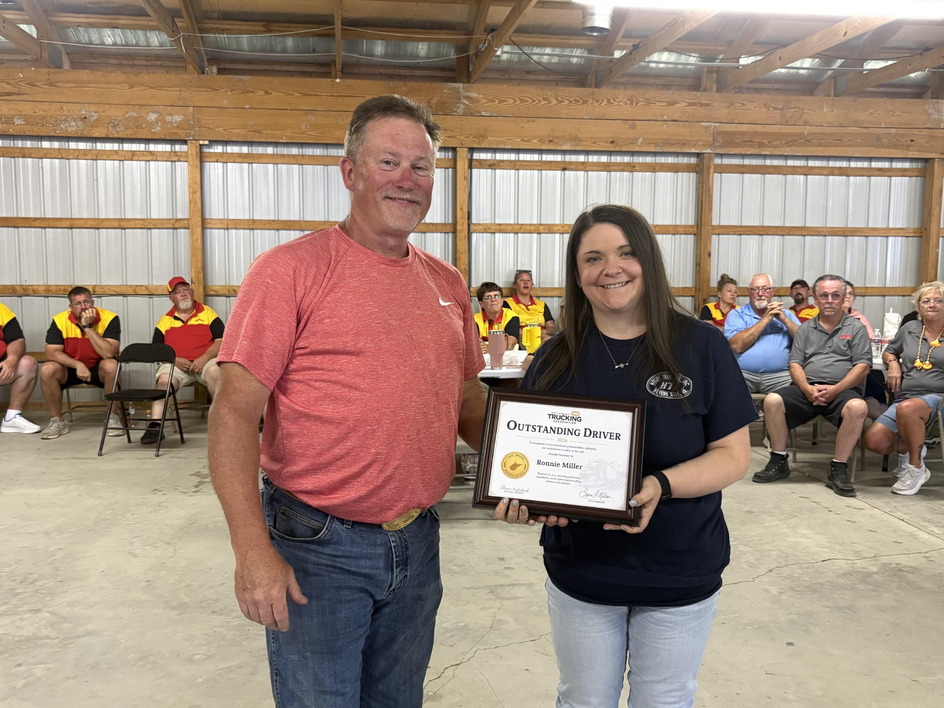 Award accepted on behalf of Ronnie Miller